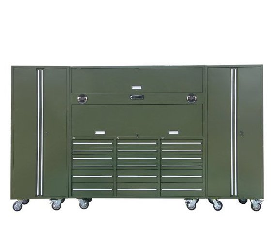 144 inch 18 drawer black and green tool chest with wheels workshop storage steel glide tool chest heavy duty rolling tool box