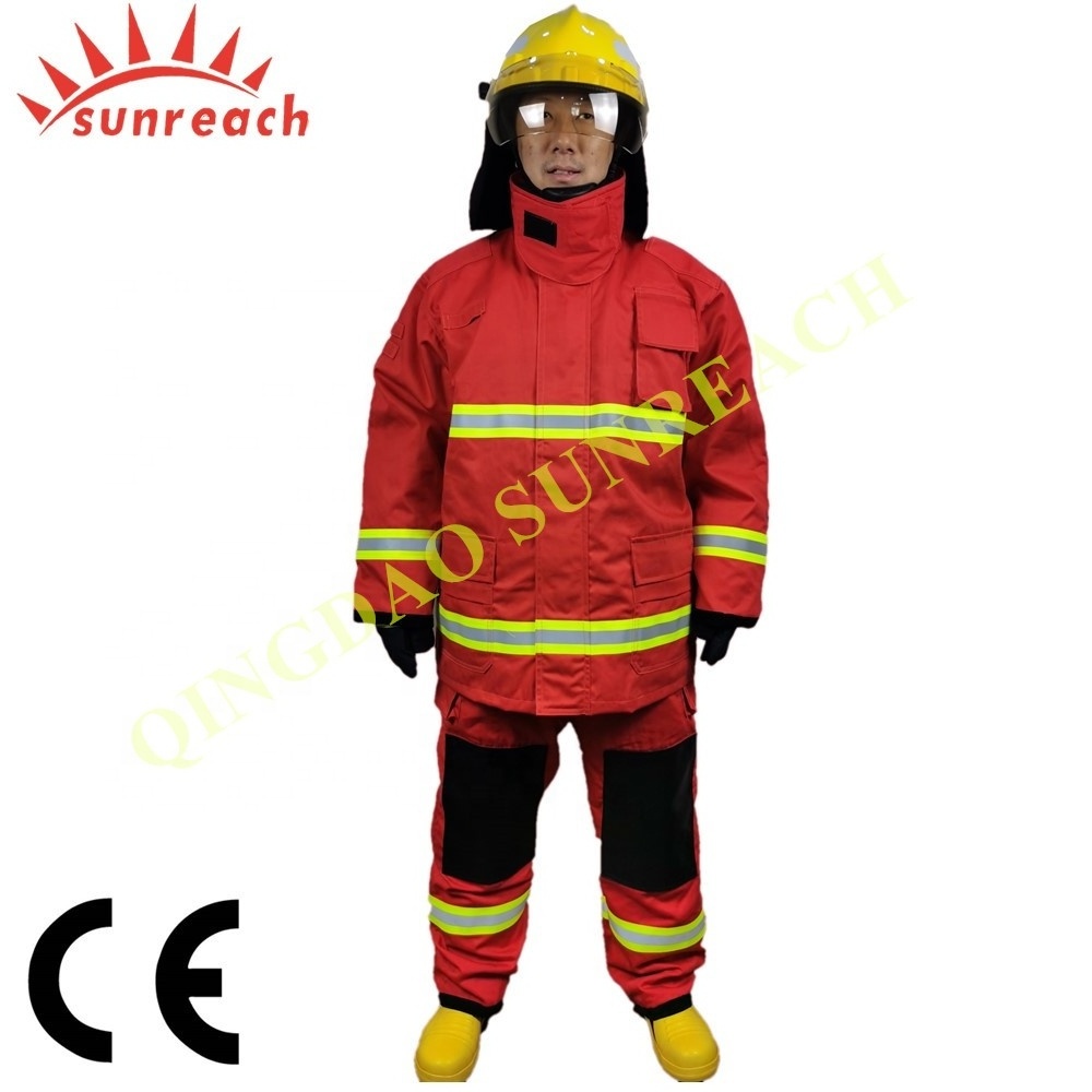 OEM CE certification boiler suit fire customized fireman durable cheap costume fire fighting suit