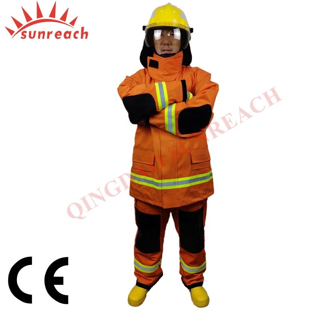 OEM CE certification boiler suit fire customized fireman durable cheap costume fire fighting suit