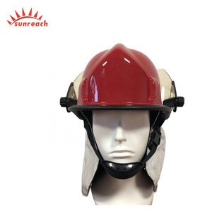 EN443 American Fireman Safety Flame Retardant Fire Fighting Helmet with Flashlight