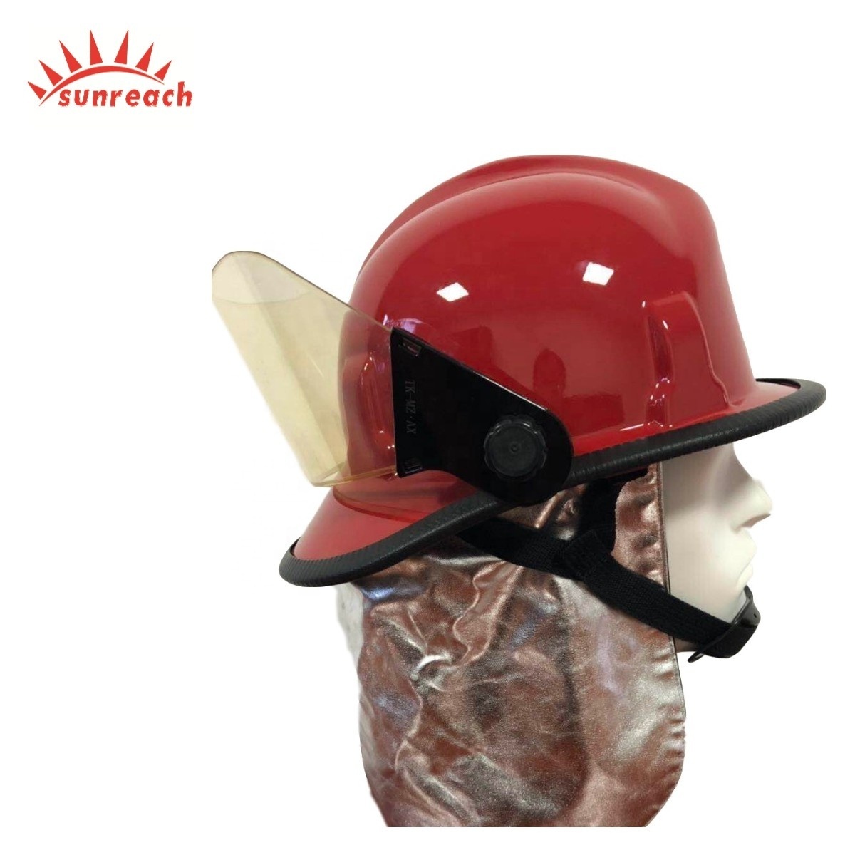 EN443 American Fireman Safety Flame Retardant Fire Fighting Helmet with Flashlight