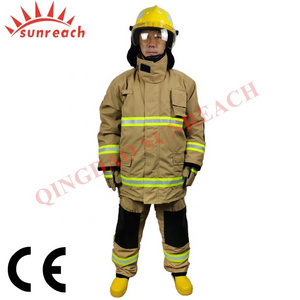 OEM CE certification boiler suit fire customized fireman durable cheap costume fire fighting suit