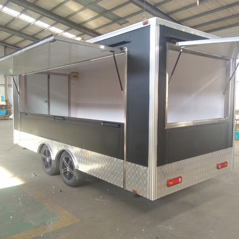 stainless steel food trailers fully equipped us standards ice cream trucks gasoline with water system for sale in usa