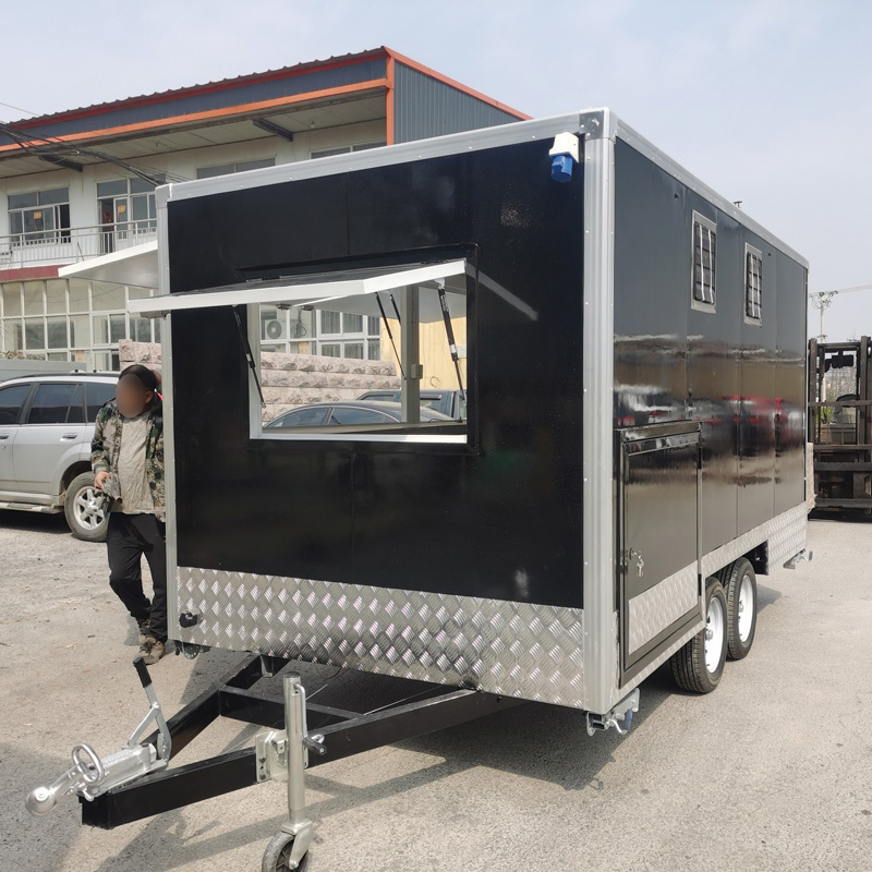 stainless steel food trailers fully equipped us standards ice cream trucks gasoline with water system for sale in usa