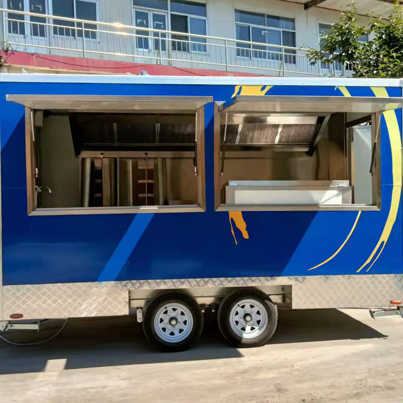 Mobile Catering Trucks BBQ Fast Food Pizza Oven Commercial Concession Trailer Fully Equipped