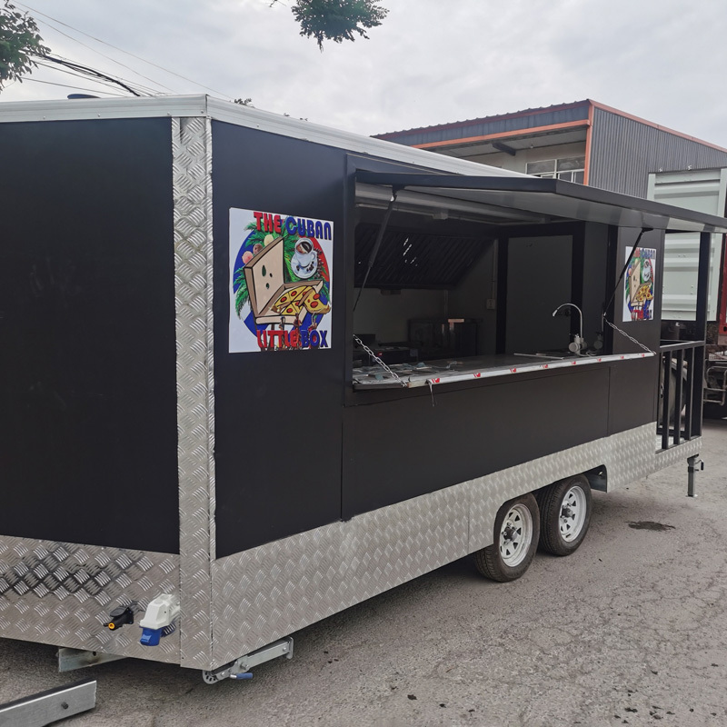 full equipped food trailer Hot Dog Cart Ice Cream Kiosk Coffee Shop Enclosed  Food Trailer