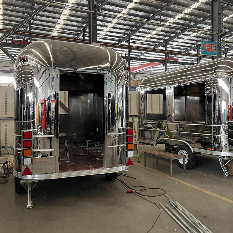 airstream food trailer american hot dog cart