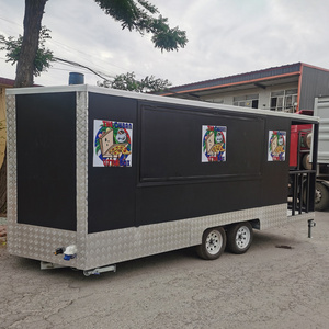 full equipped food trailer Hot Dog Cart Ice Cream Kiosk Coffee Shop Enclosed  Food Trailer