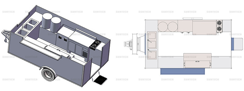 The US Standard Mobile Kitchen Street Food Trailer food trailer food concession trailer