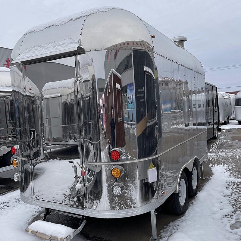 airstream food trailer american hot dog cart