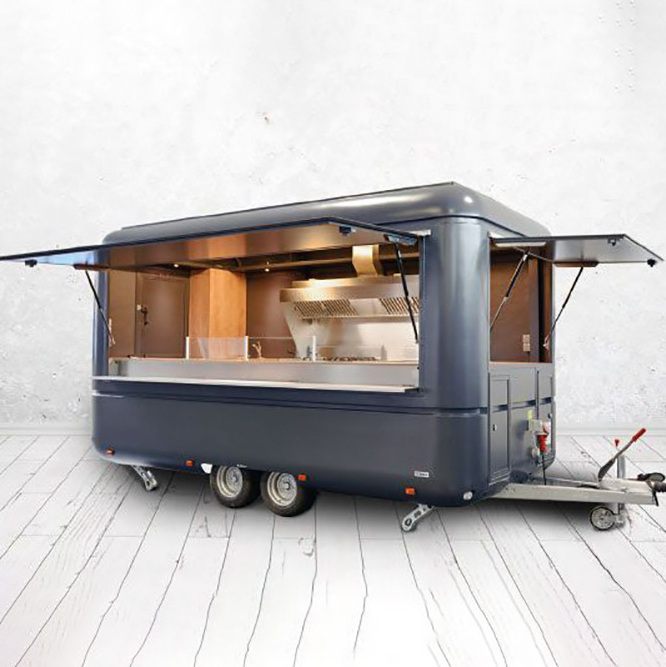 Popular modern design Street foodtruck Container chicken rotisserie grill mobile food truck trailer fast food carts