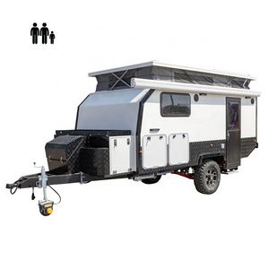 caravan pop top corner steady caravan with Box Aluminium Frame inside one-piece composite wall