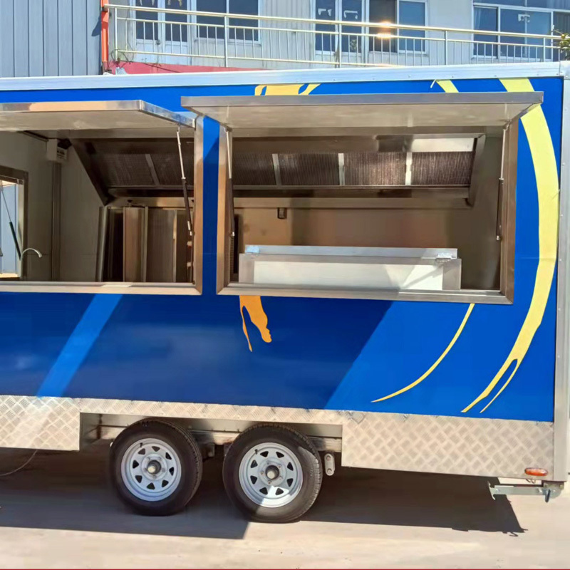 Mobile Catering Trucks BBQ Fast Food Pizza Oven Commercial Concession Trailer Fully Equipped