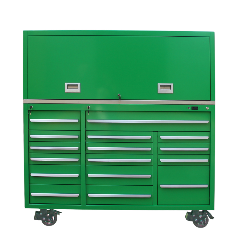 Mechanic tool box roller 16 drawer cabinet tool chest on wheels golden line tool cabinet work bench