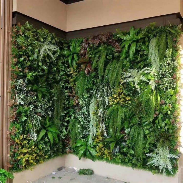 L-350 Super Star Product Customized Courtyard Ceiling Indoor Green Plant Wall Panels Artificial Grass Wall Backdrop For Decor