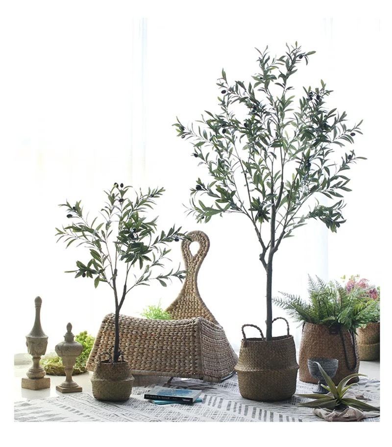 SYB Hot Sells Bonsai Plants Indoor/Home Decoration Artificial Plant Tree Olive Branches Trees With Pots