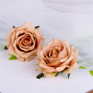 SYB72601 high quality wedding decoration supplier DIY flower wall Artificial Flowers head Blush Roses Realistic Fakes Roses head