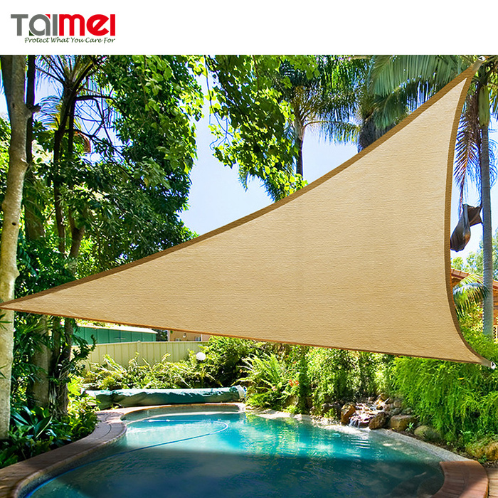 Sun Shade Triangle Canopy Backyard Summer HDPE Deck Sun Shade Sail