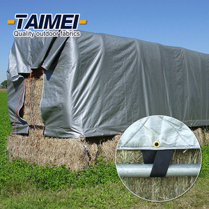 Waterproof PE Tarpaulin Uv-Resistant Hay Bale Cover Tarps Plastic Hay Tarp for Hay