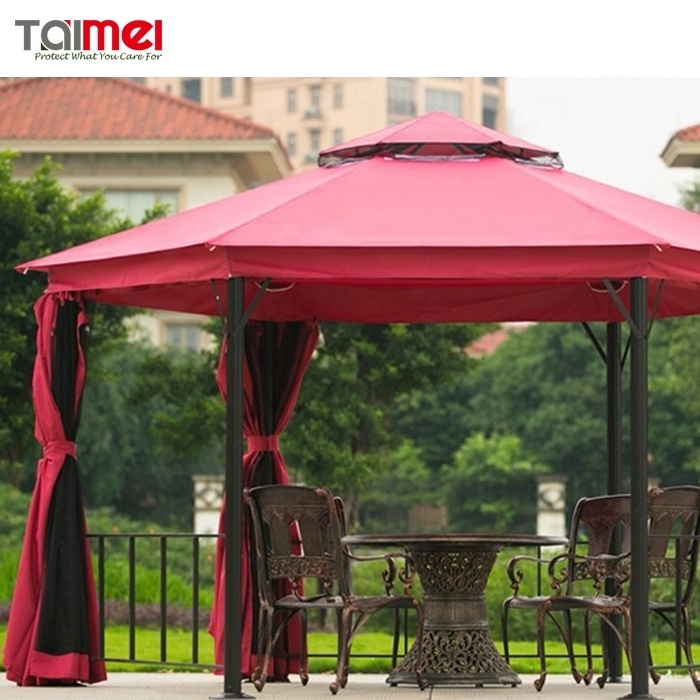 Double Roof Wind Resistant Waterproof Garden Patio Gazebo