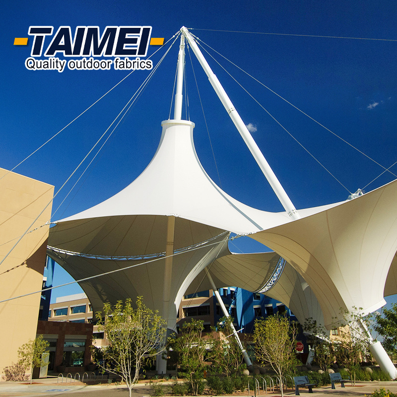 PVC Tensile Fabric Tensile Tent Membrane Structure Shelter Fabric for Park/Stadium