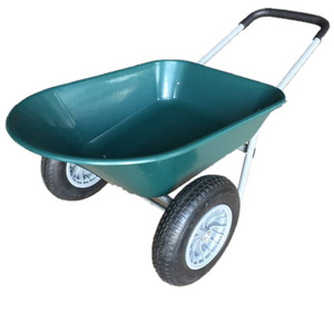 Hot Selling 120KG Load Capacity Heavy Duty Construction Industrial Double Wheelbarrows