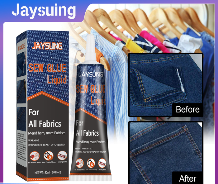 High quality strong multi-functional secure garment sewing gluewater stick repairing polyester fabric repair glue