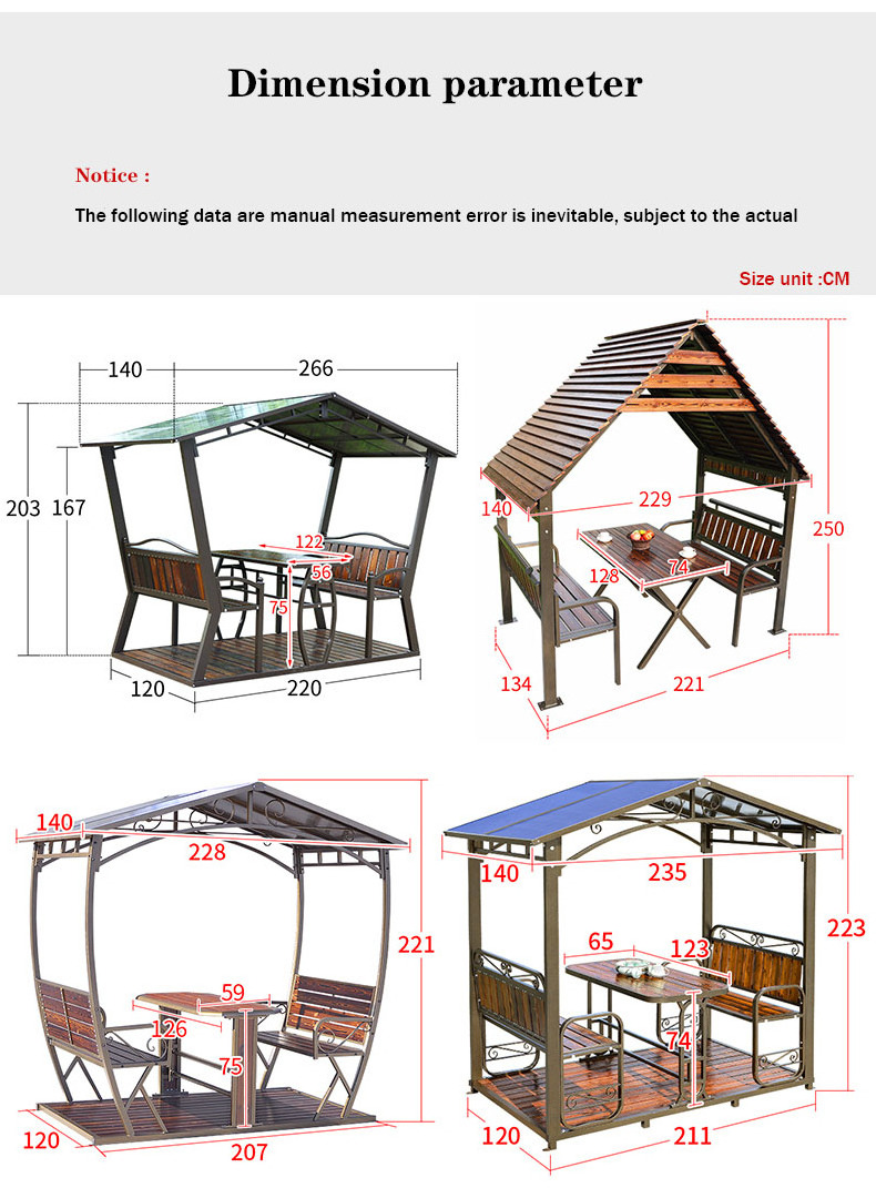 Pop up metal frame outdoor customized PC board waterproof pavilion garden pergolas pergola deck patio cover gazebo canopy tent