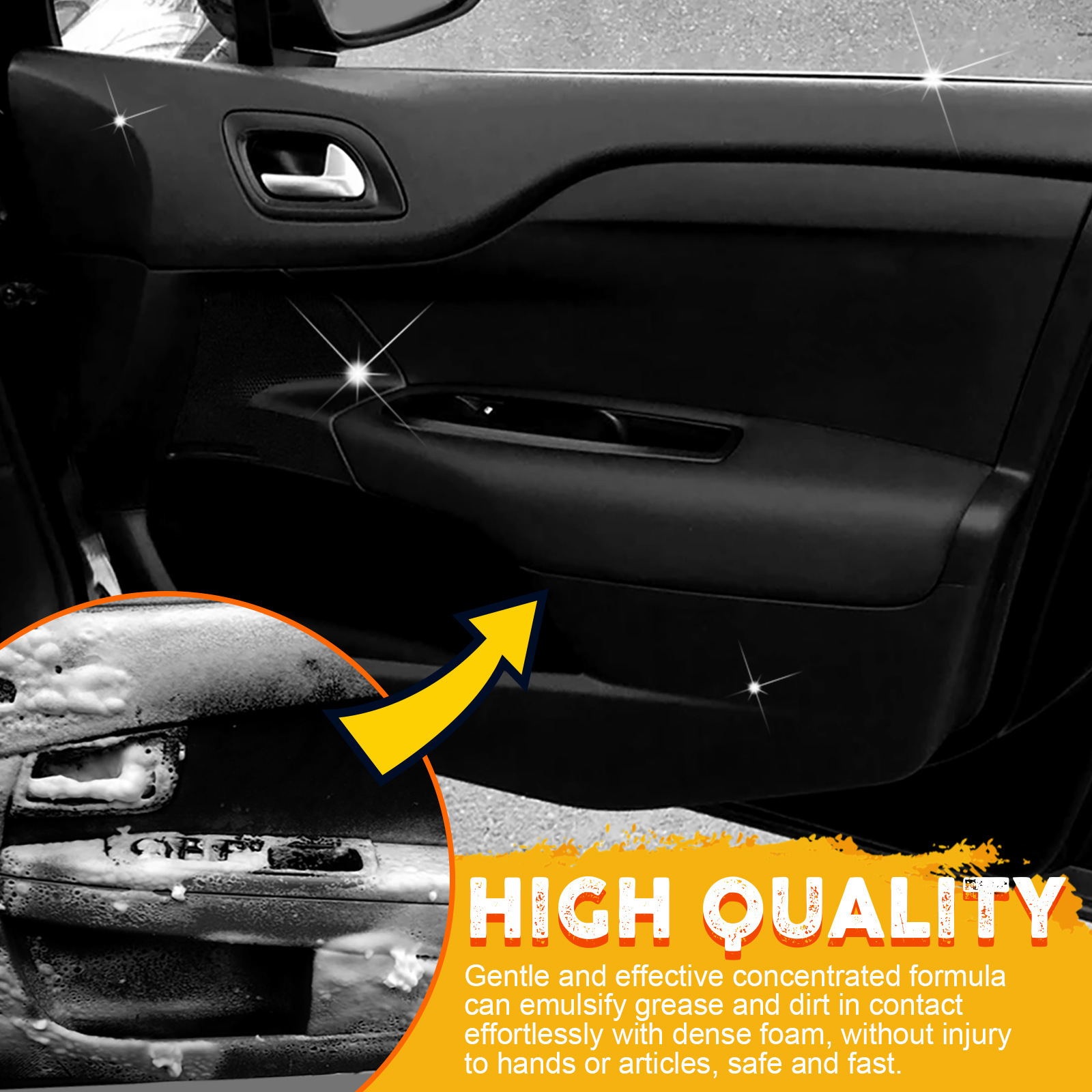 Multifunctional car Interior decontamination leather seat wash maintenance surfaces spray foam cleaner