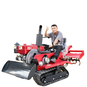 New Functional Crawler Mini-tiller Walking Tractor Supporting Field Return Machine Pastoral Management Machine Rotary Tiller