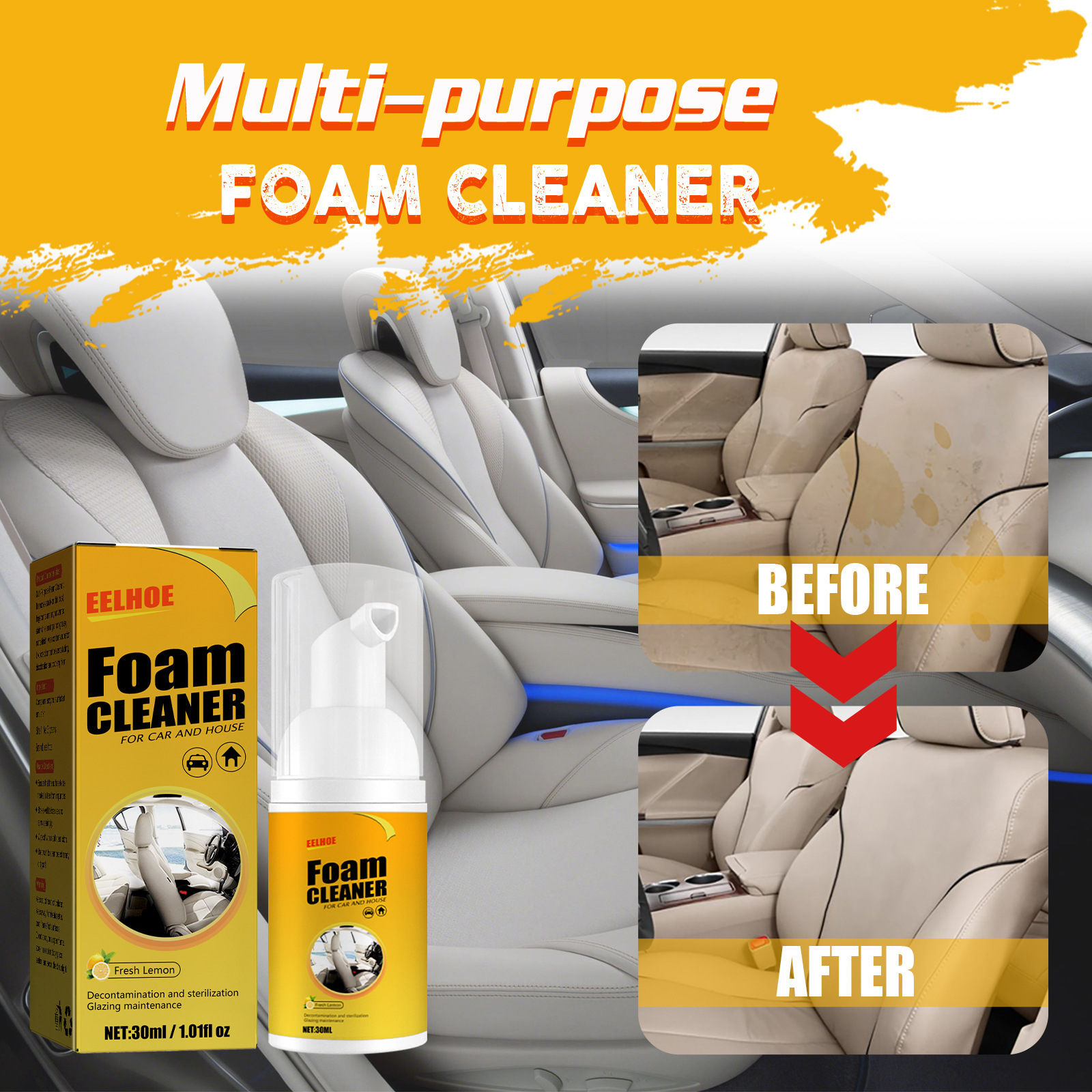 Multifunctional Care Foam Cleaner Universal Cleaning Interior Cleaner Foam Cannon Wash Sprayer Gun Car Foam Cleaner