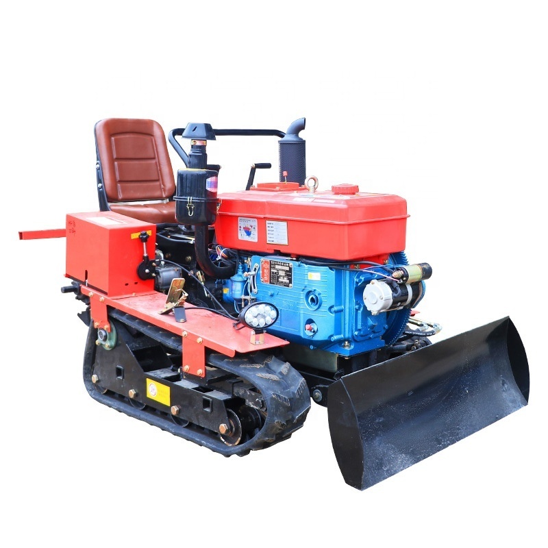 2024 trending product agricultural equipment cultivator rubber track multipurpose high power mini farm machine crawler tractor