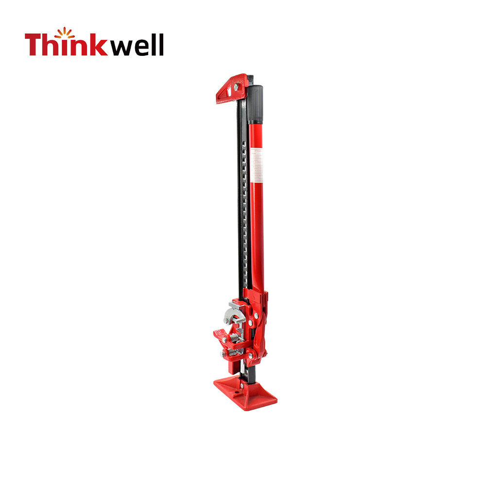 48-Inch Red Steel All-Cast Floor Jacks 3000KG Capacity 1M Max Lift for Automotive Maintenance and Agricultural Tasks