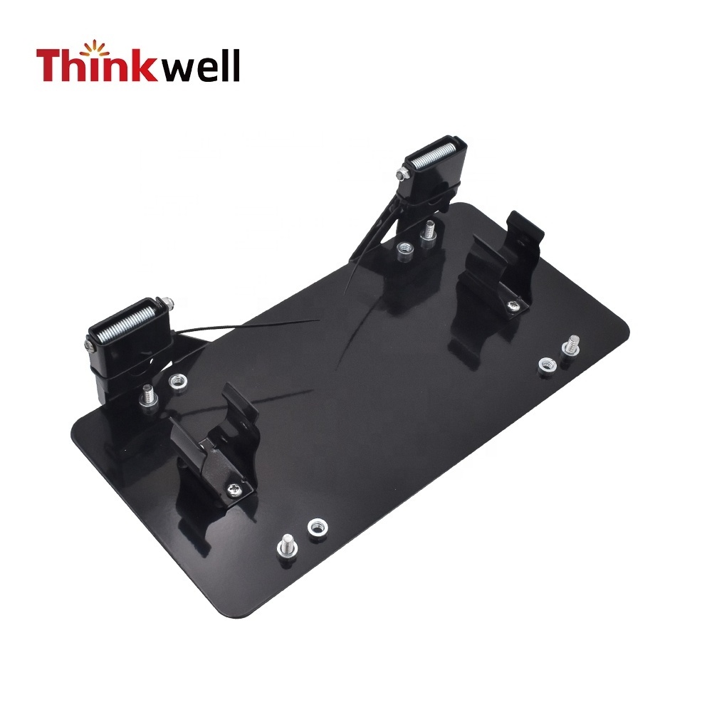 Auto Car Front Bumper License Plate Frame Holder Bracket Adjustable Semi Trailer Suspension Towing Trailer Plug Connector