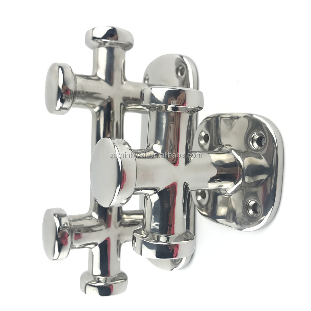 Stainless Marine Fittings Boat Cleat Double Cross Bollard