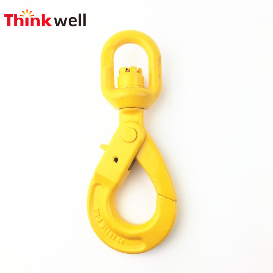 Thinkwell Forged G80 Powder Coated Swivel Safety  Self-Locking Hook