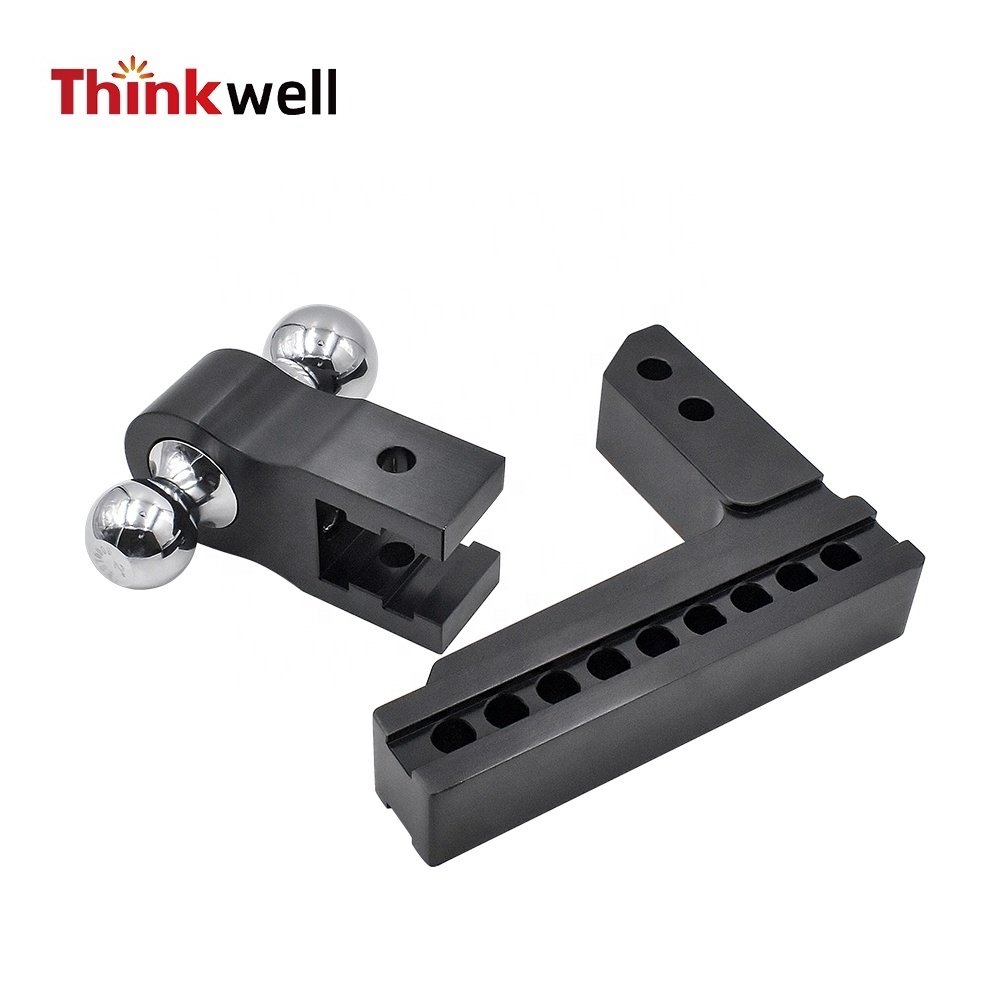 8-Inch Adjustable Hitch Mount with 2-Inch Receiver New Drop Trailer Coupler and Lock for Easy Connection