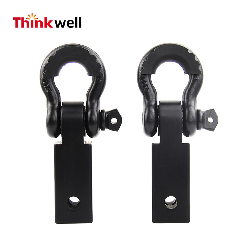 2024 New arrival 4WD Recovery Point Tow Bar Off Road Hitch Receiver With D Ring Bow Shackle