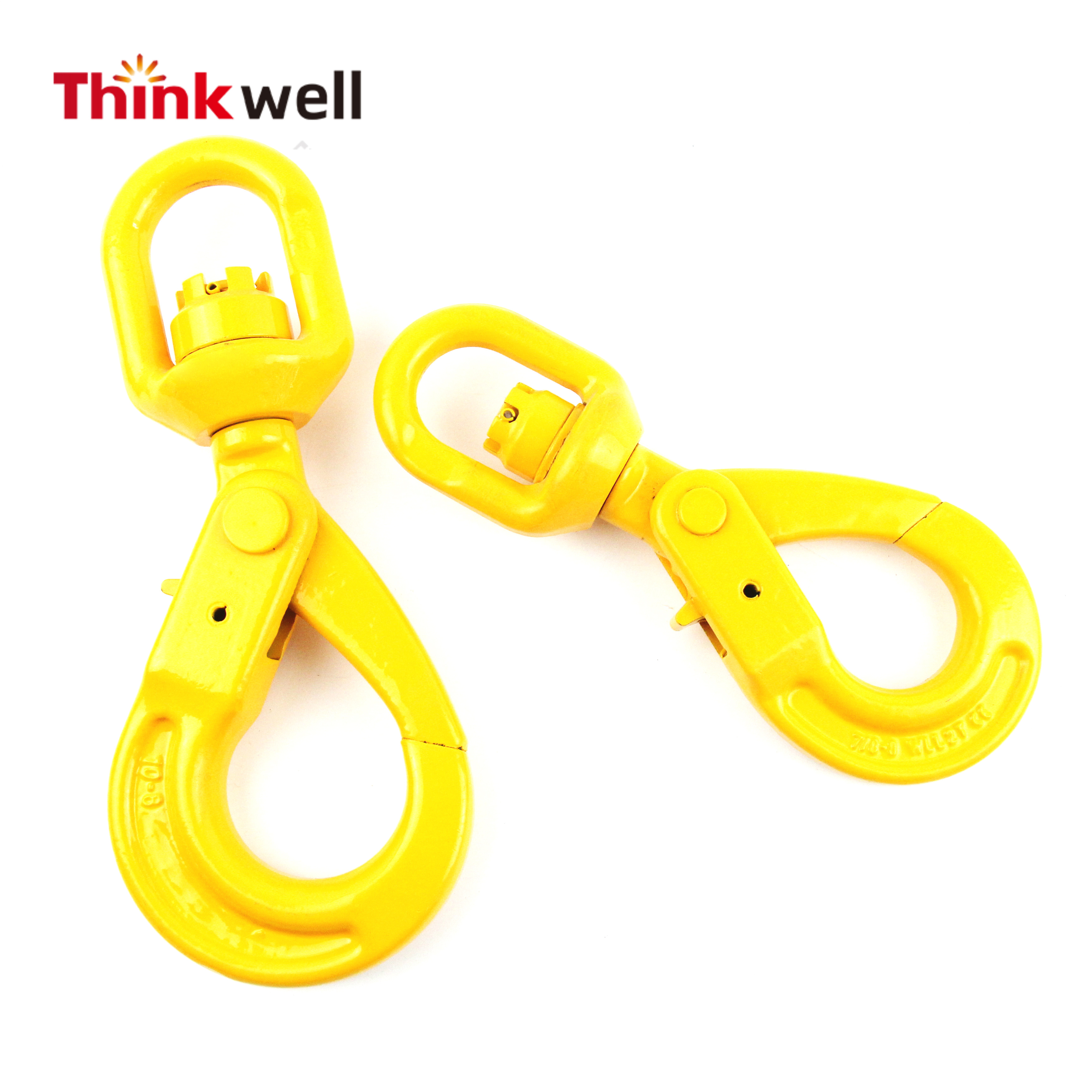 Thinkwell Forged G80 Powder Coated Swivel Safety  Self-Locking Hook