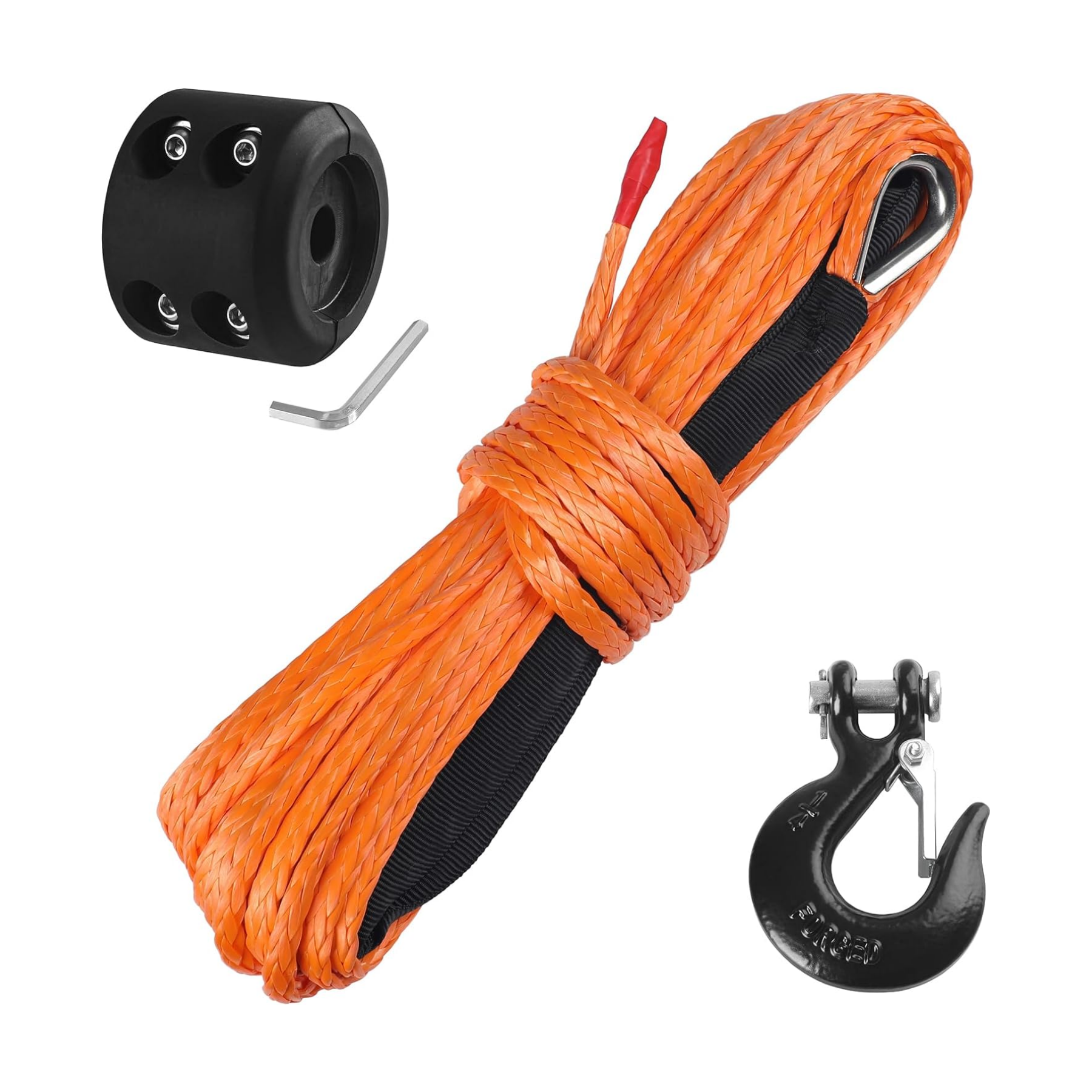 High Quality Synthetic Winch Rope 10000LBS Line Cable with Hook and Stopper for ATV UTV