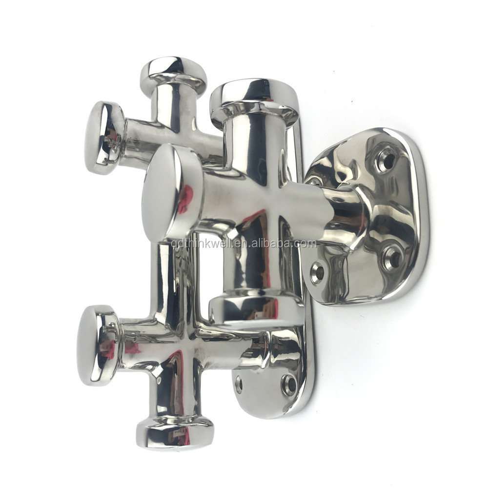 Stainless Marine Fittings Boat Cleat Double Cross Bollard