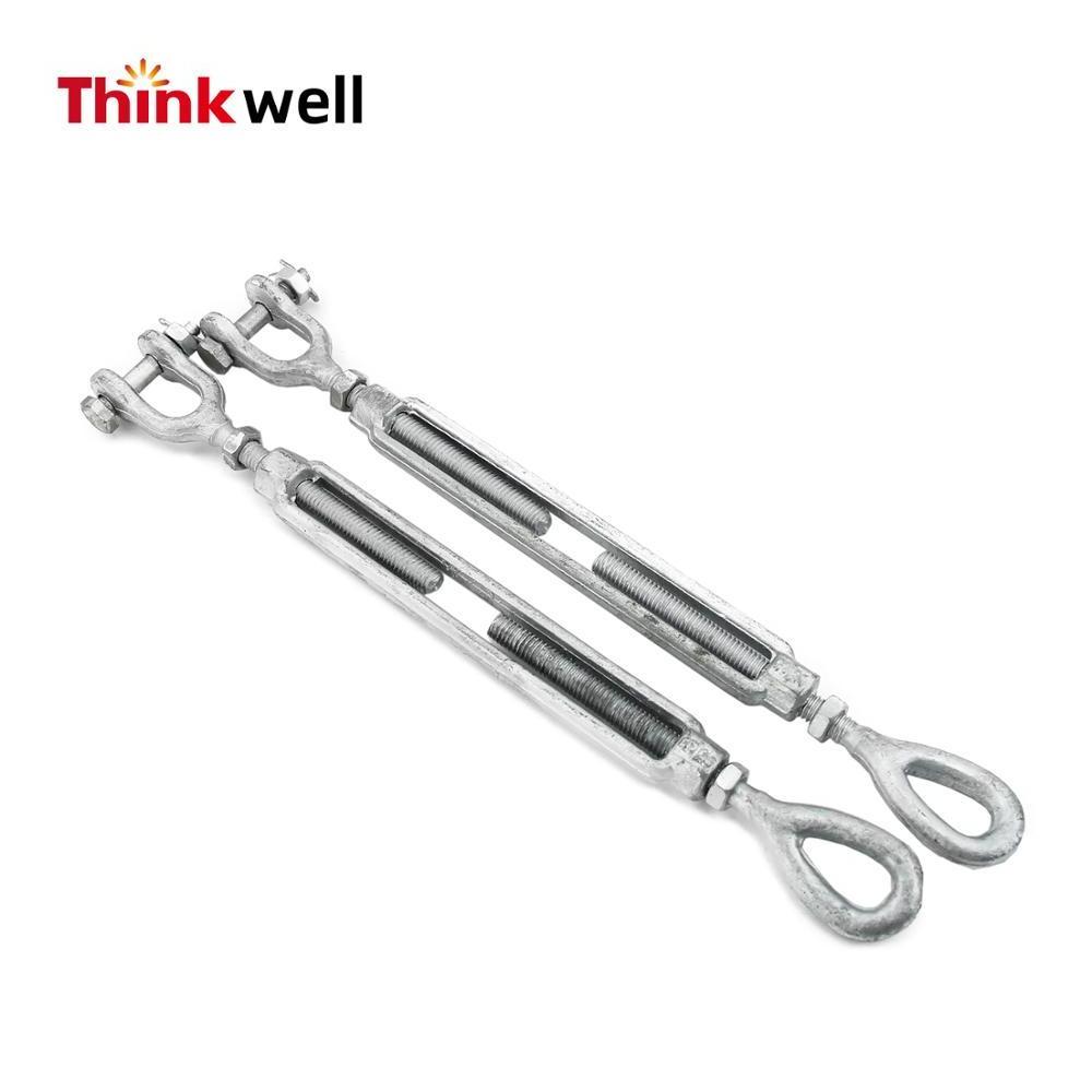 Forged Galvanized Carton Hook Wire Rope Hardware Kit Stainless Steel Us Type Jaw Turnbuckle