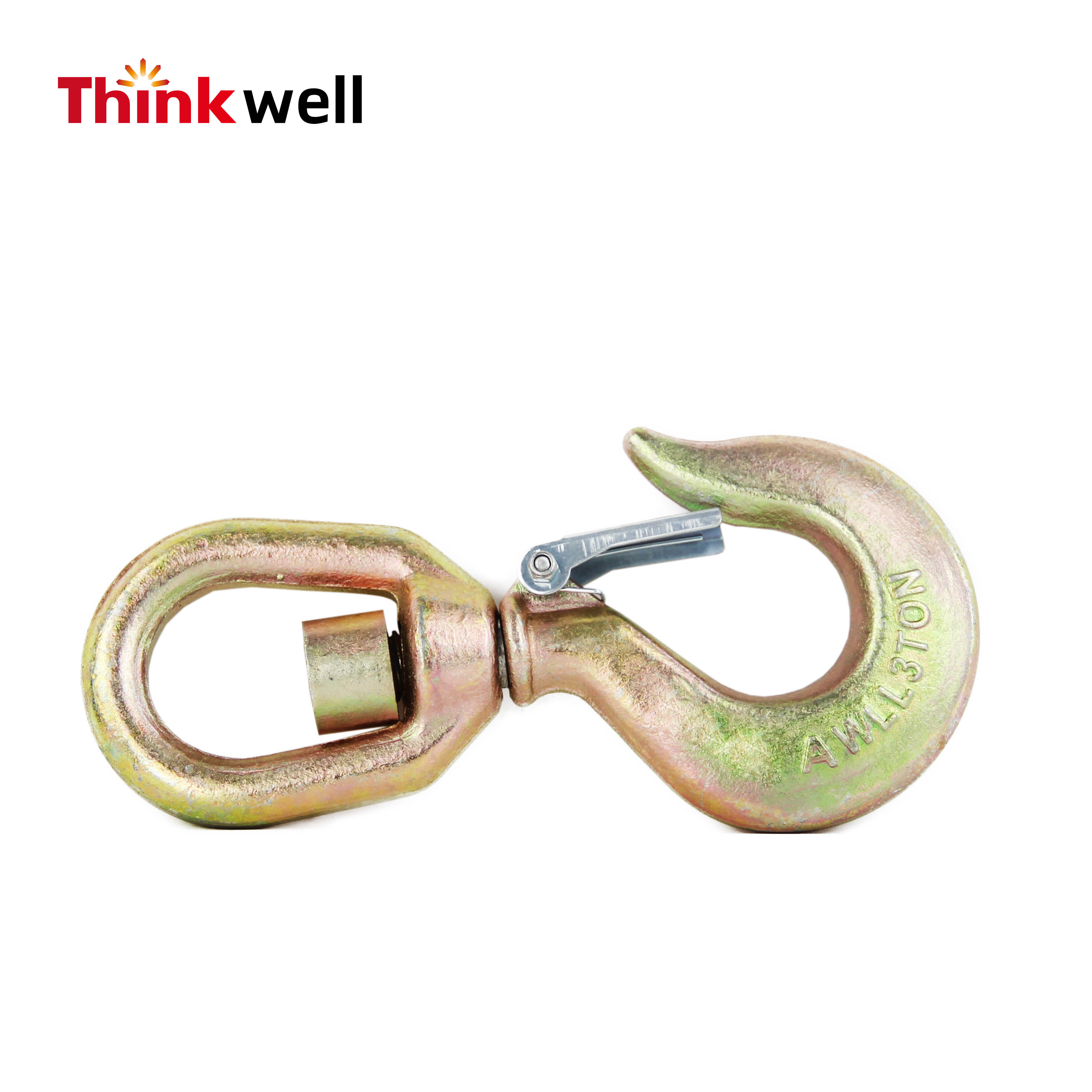 Heavy Duty Factory Price US Type 322A/C Lifting Swivel Eye Hook With Latch