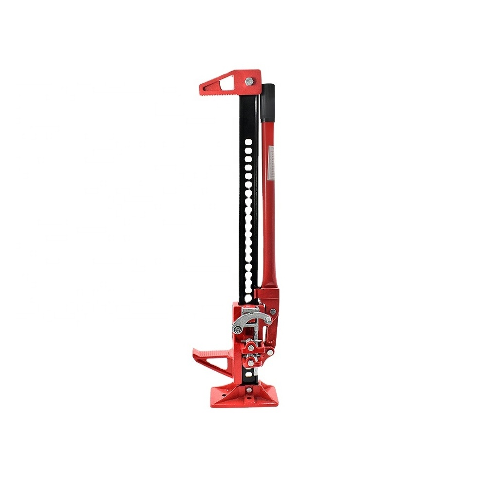 48-Inch Red Steel All-Cast Floor Jacks 3000KG Capacity 1M Max Lift for Automotive Maintenance and Agricultural Tasks