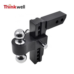 8-Inch Adjustable Hitch Mount with 2-Inch Receiver New Drop Trailer Coupler and Lock for Easy Connection