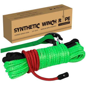 High Quality Synthetic Winch Rope 10000LBS Line Cable with Hook and Stopper for ATV UTV