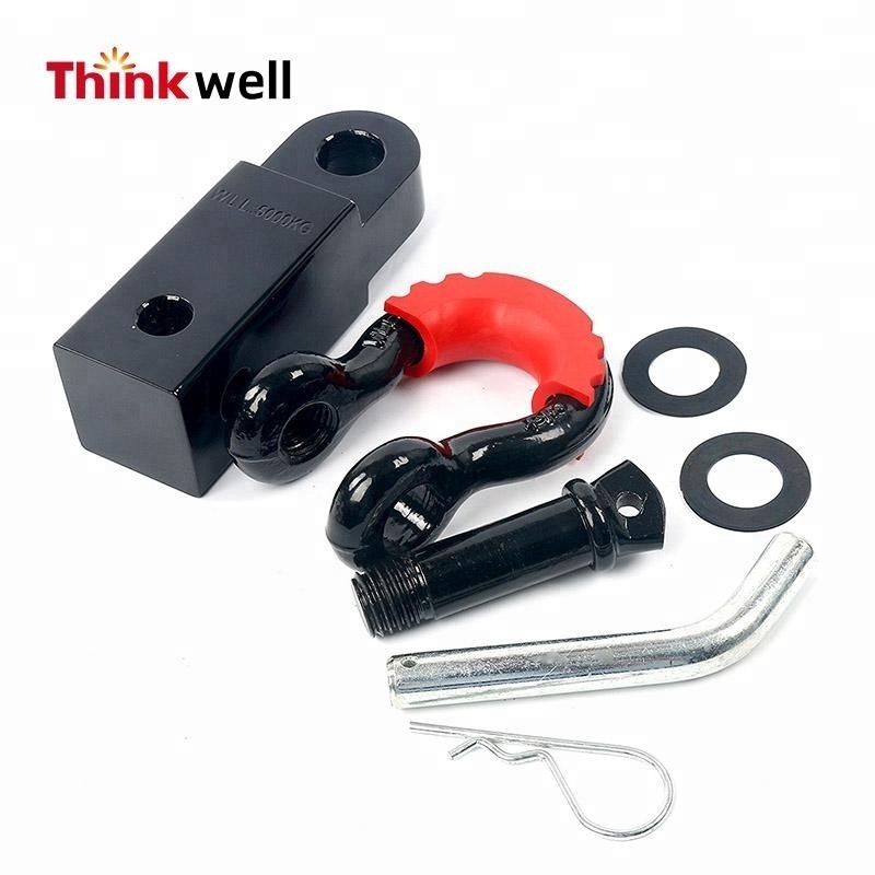 2024 New arrival 4WD Recovery Point Tow Bar Off Road Hitch Receiver With D Ring Bow Shackle