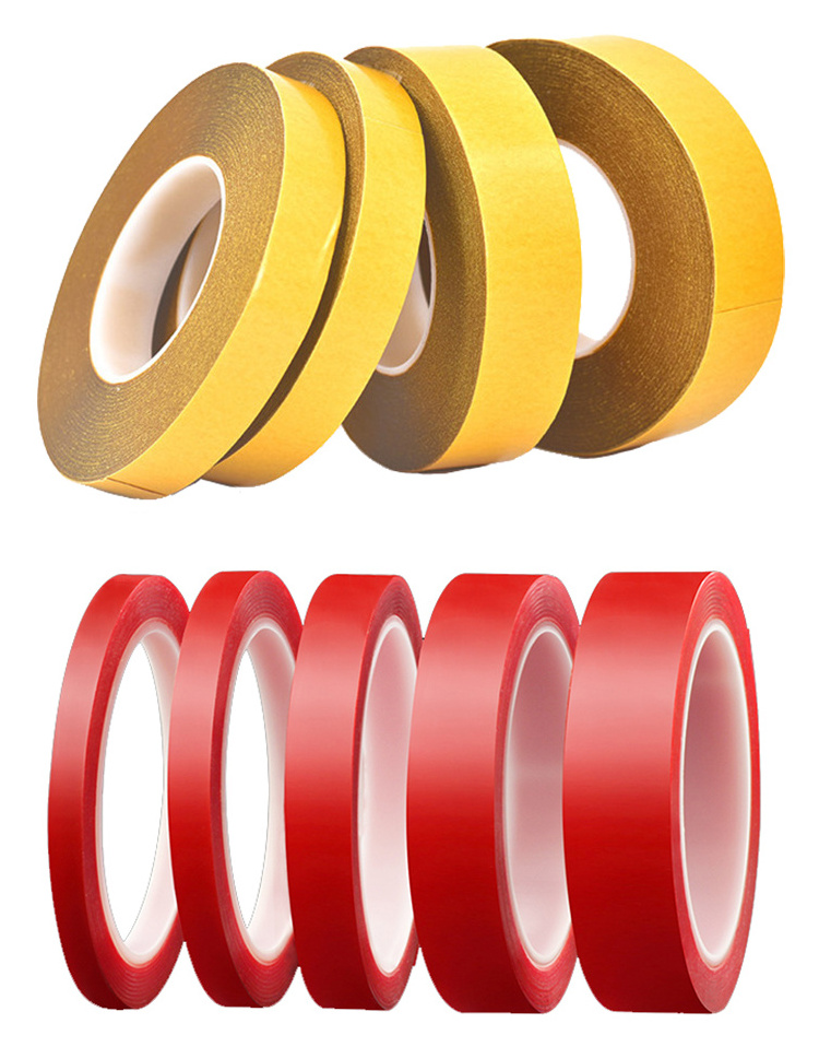 High Temperature Resistance Red Film Liner Ds Pet Adhesive Self Adhesive Double Sided Tape Adhesive Sticker Tape