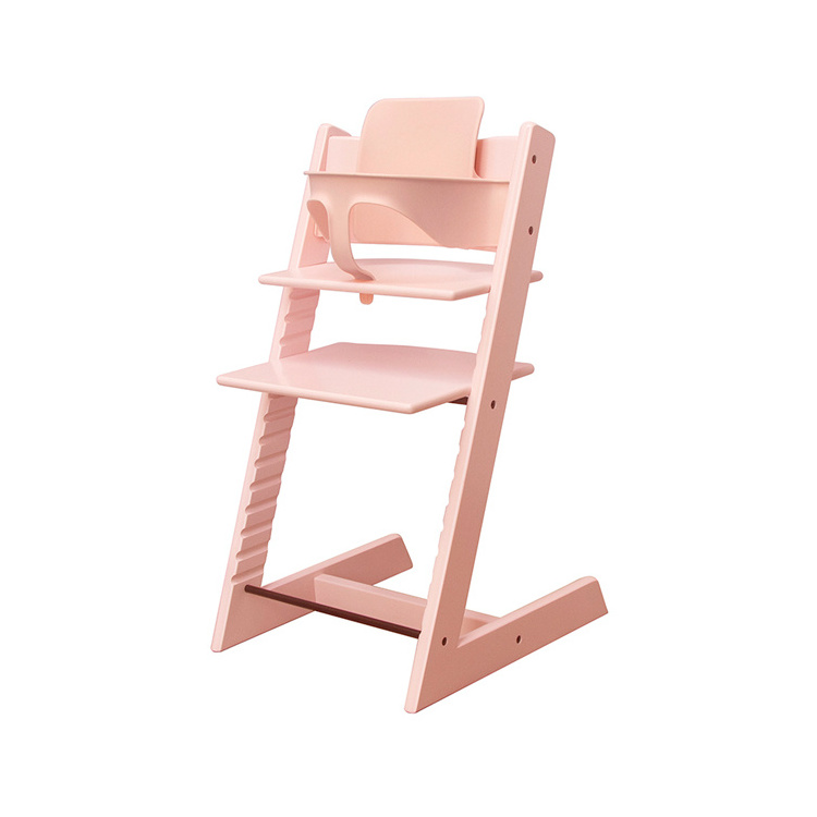 Wooden High Chair Baby Feeding  Portable Compact Fold 3 in 1 Adjustable Trend Sit High Kids Chair With Table