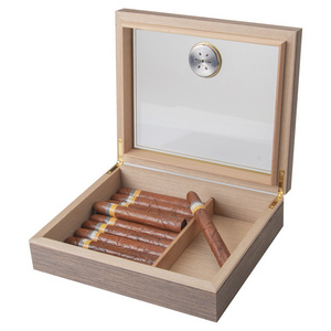 Black walnut Luxury Wood Handcrafted Cigar Humidor - Cigar Set Gifts for Men - Cigar Accessories - Humidor Humidifier